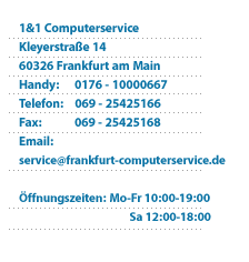 Computerreperatur Frankfurt